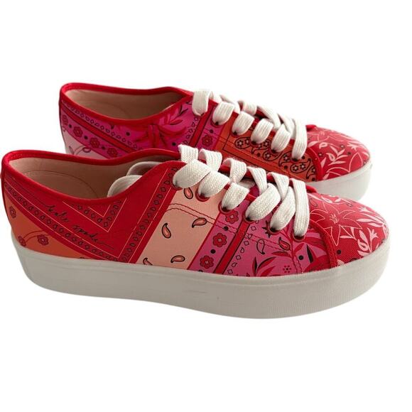 Kate Spade Serve Bandana Patchwork Sneakers Plaftorms - SOLD OUT - Picture 6 of 8